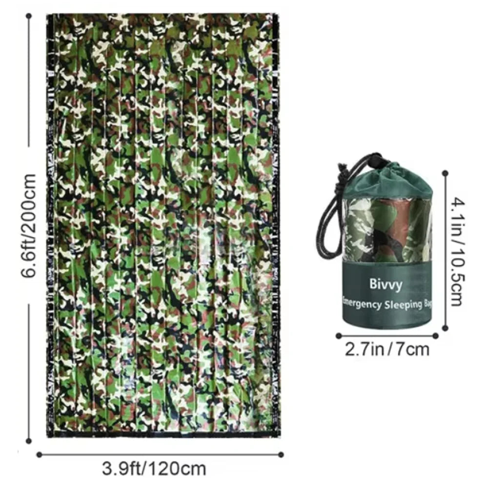 Waterproof Emergency Sleeping Bag 120x200cm/91x213cm PE Portable Survival Lightweight for Outdoor Camping Hiking Adventure ﻿