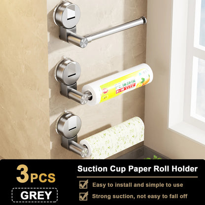 Suction Cup Tissue Hanger Kitchen Paper Towel Holder Toilet Roll Paper Dispenser Cabinet Storage Napkin Rack Bathroom Accessory