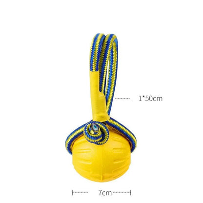 Pet Ball Toy without Rope Interactive Dog Training Chew Tooth Cleaning Indestructible Healthy Solid Core EVA Durable Elastic Toy