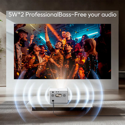 BYINTEK PLATO T5 1080P Projector 4K 1000ANSI Smart Android 9.0 ProfessionalBass Wifi 6 Projetor Office Home Theater  Projectors