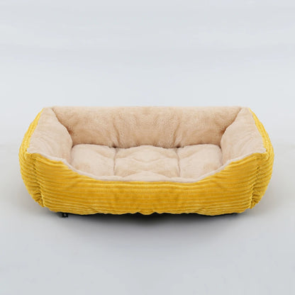 Bed for Dog Cat Pet Square Plush Kennel Medium Small Dog Sofa Bed Cushion Pet Calming Dog Bed House Pet Supplies Winter