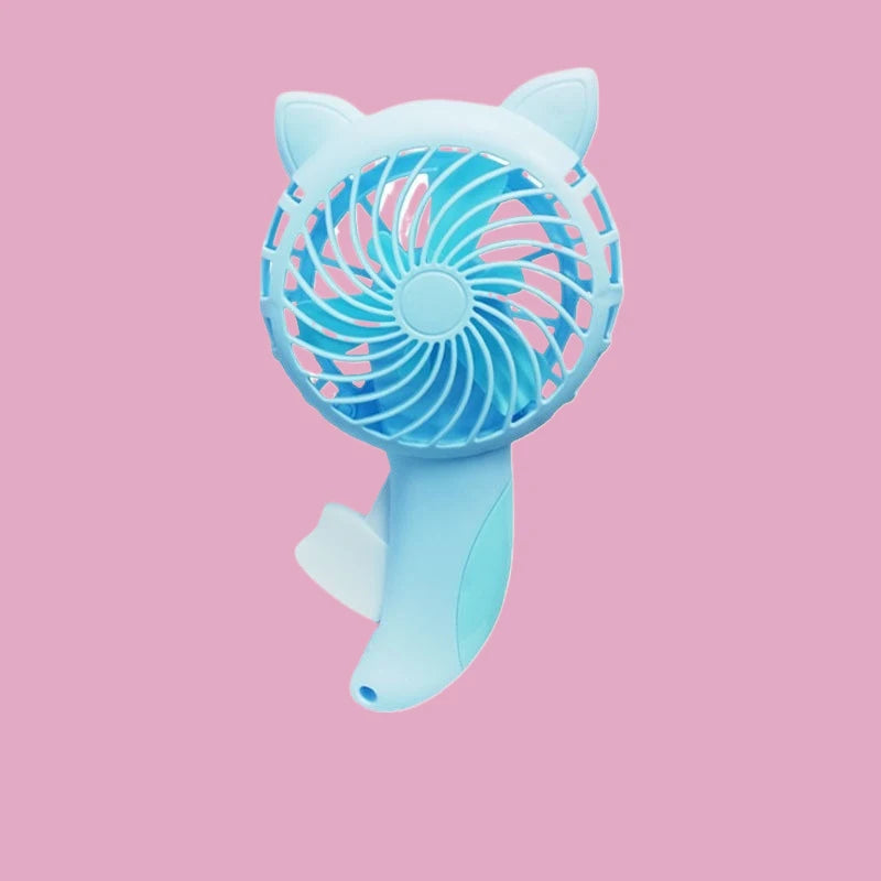 3-color Portable Handheld Fan, Hand Pressed Fan, Mini Portable Fan, Battery Free, Cute Home Fan, Cooling Cartoon Handheld Fan