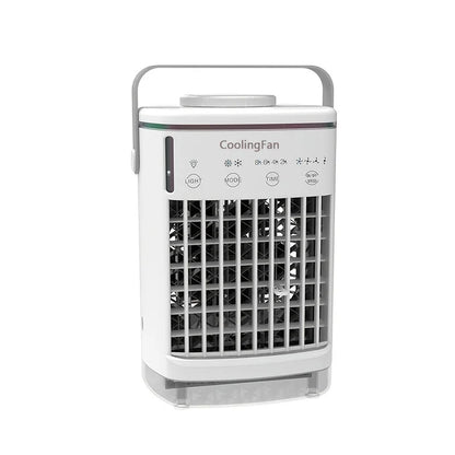 Portable USB Fan, Summer Cooling Fan, Personal Evaporative Cooler with 4 Wind Speeds, Mini Desktop Fan, Small Desktop