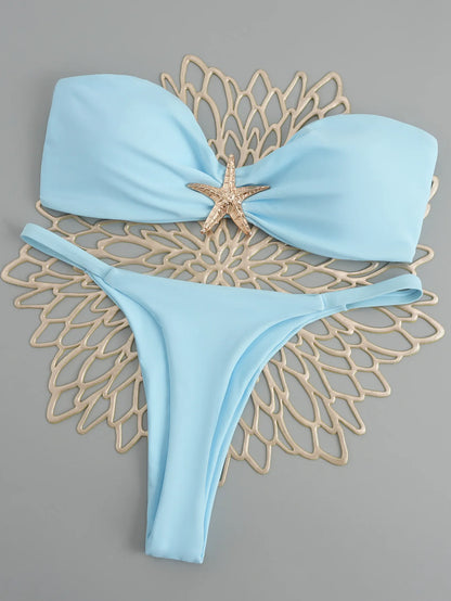 2025 Polka Dot Bikini Set Women Two Piece Swimwear - Flirty Sexy Instagram Beach Vacation Push Up Swimsuit