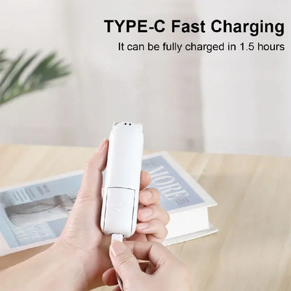 Portable Mini Handheld Fan Small Pocket Fan USB Rechargeable Battery Fan Folding Cooling Hand Fan Mini USB Fan with Power Bank