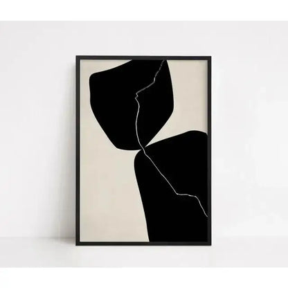 Modern Abstract Beige and White Canvas Painting  Scandinavian Neutral Wall Art Print for Home Decor  Art Gallery Poster