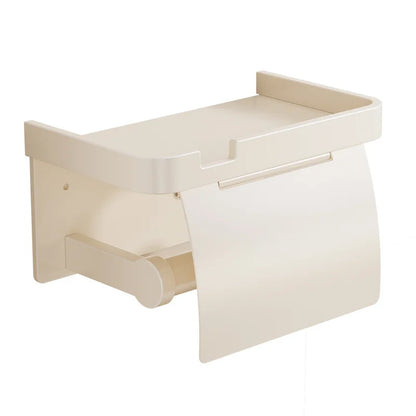Cream White Toilet Tissue Box Wall Mounted Non Perforated Toilet Bathroom Toilet Paper Box Roll Paper Toilet Paper Storage Rack