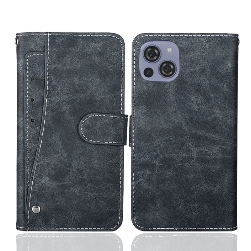 Leather Wallet Cwowdefu S18 Case 6.58" Fashion Luxury Protective Customize Cover Phone Card Wallet Card Slots Book Style