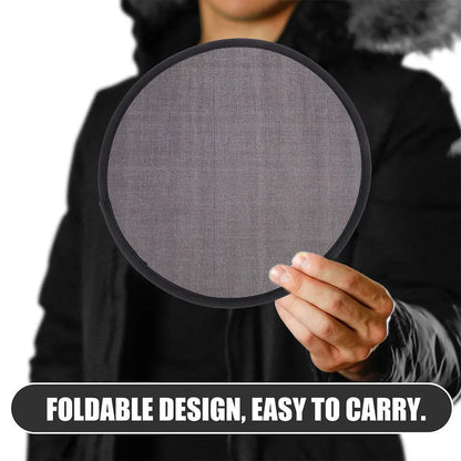 Foldable Round Handheld Fan Summer Portable Circular Fan Quiet Cool for Dancing Performance Festival Travel Outdoor Use