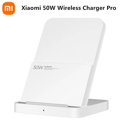 Xiaomi Mi 50W Wireless Charger Pro Vertical Air Cooling Fast Charging For Xiaomi 17/15/14/13/12 Series For iPhone Series