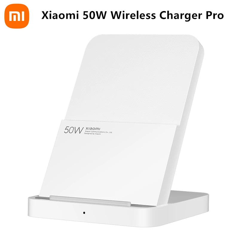 Xiaomi Mi 50W Wireless Charger Pro Vertical Air Cooling Fast Charging For Xiaomi 17/15/14/13/12 Series For iPhone Series