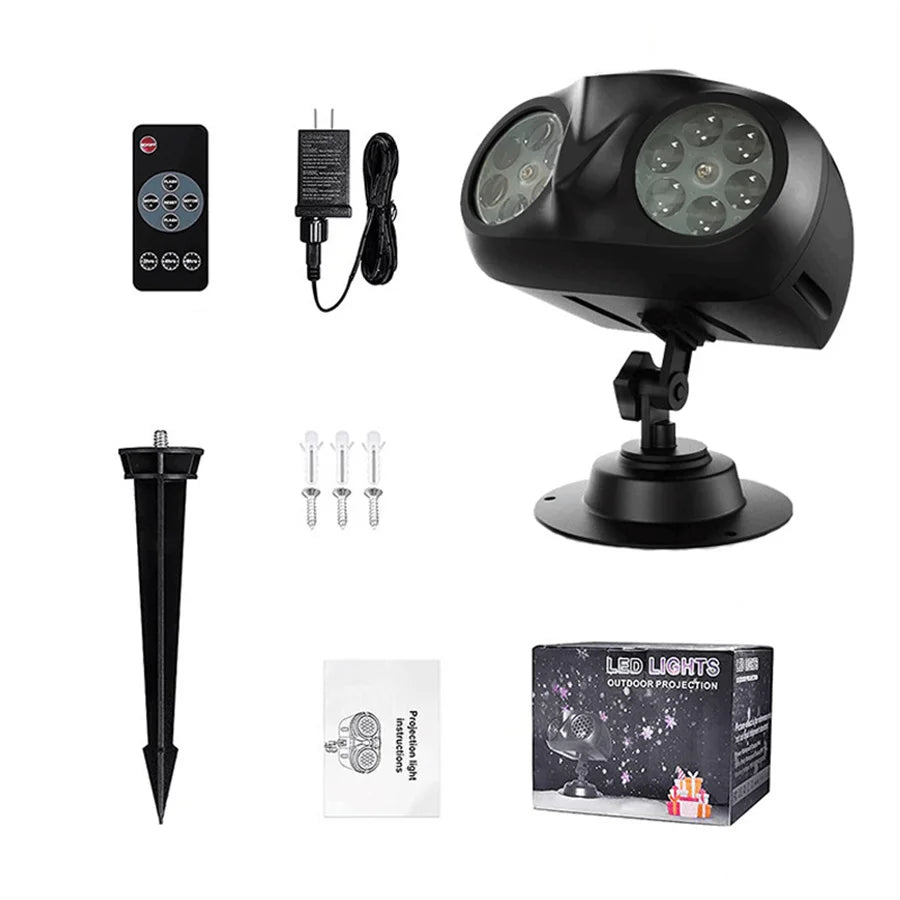 Christmas Snowfall Projector Light Outdoor Snowflakes Light Projector Waterproof Dynamic LED Snowfall Projector Light