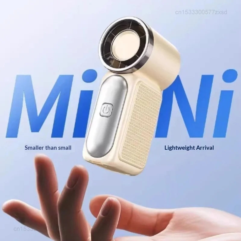 Portable Fan Convenient Creative Mini Fan Pocket Hand-held Fans Lightweight Suitable for Travel Camping Outdoors USBRechargeable