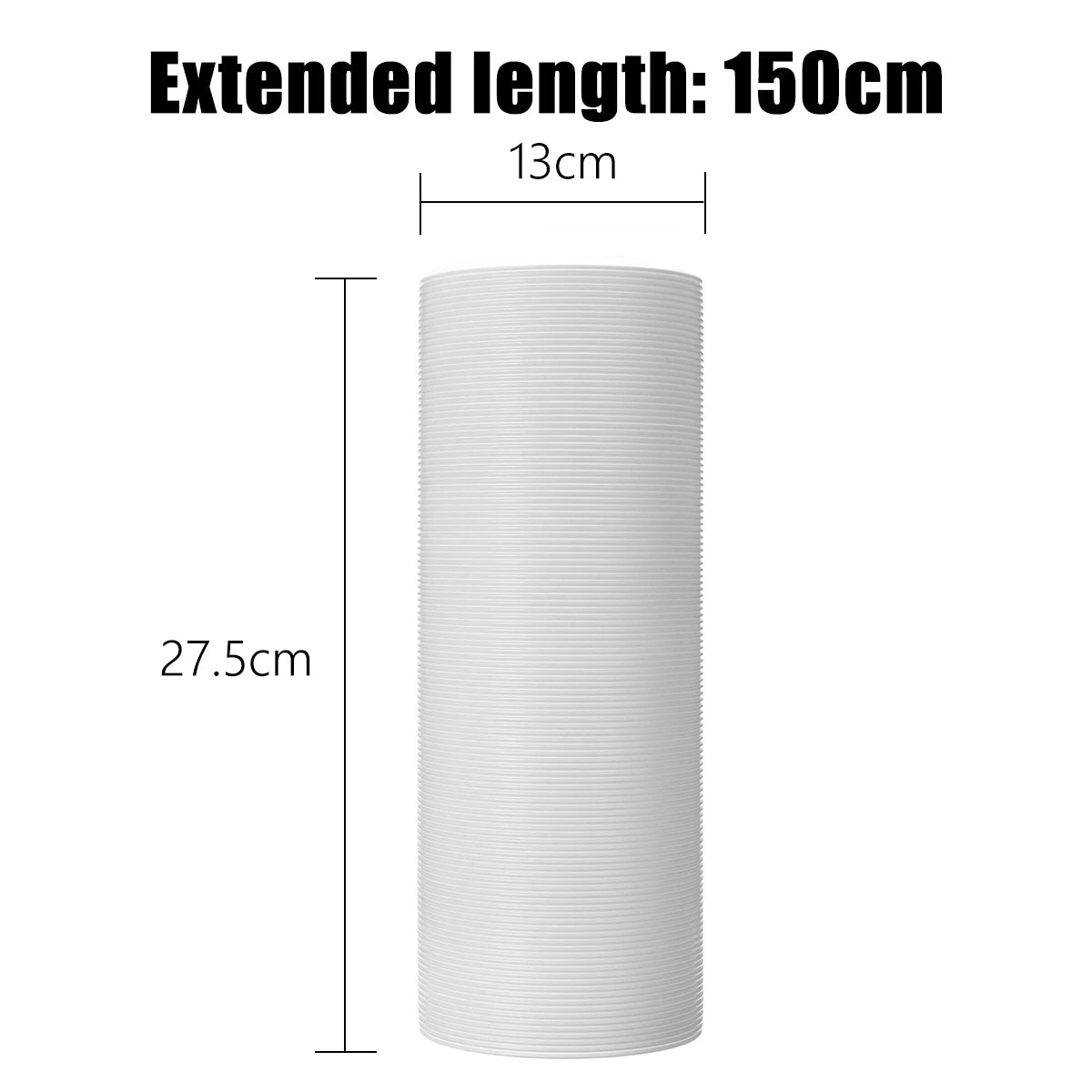 130/150mm 1.5m/2m/3m Air Vent Ducting Flexible Ventilation Ducting Exhaust Outlet Hose Pipe For Mobile Portable Air Conditioner