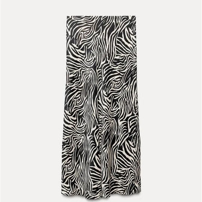 2026 Women Simple Casual Long Skirt Spring Summer Elastic High Waisted A-Line Skirts Woman Elegant Streetwear Satin Skirts Lady