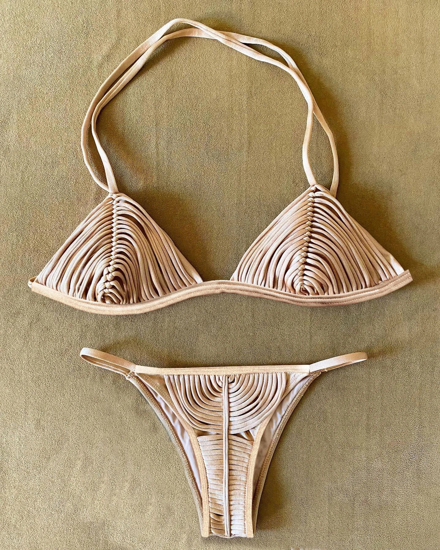 SEAURAL 2025 New Braided Rope Bandage Stripes Brazilian Bikini Swimwear Women's Swimsuit Two Piece Set Female Sexy Beachwear
