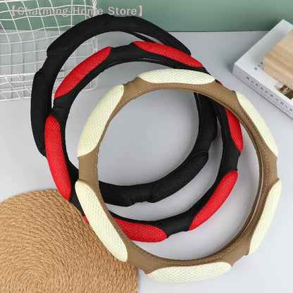 【M】Steering Wheel Cover Suitable For 38cm Diameter Car Accessories Interior Steering Wheel Protective Decoration Universal