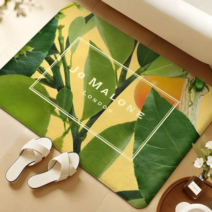 JO M-mALONE Makeup Brand Floor Mat Soft Flannel Rug Non-Slip Absorbent Mat For Bathroom Bedroom Home Decor