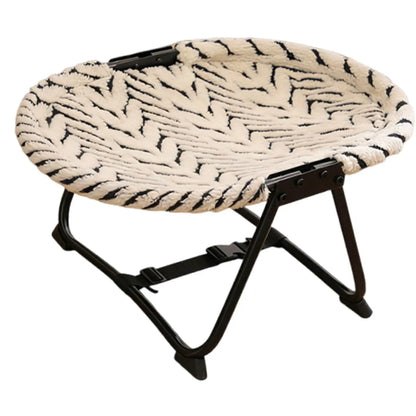 Elevated Pet Bed Folding Iron Frame Puppy Bedding with Storage Bag for Small Dogs and Cats Home Use