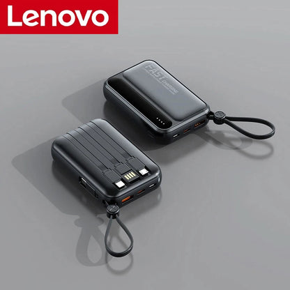 Lenovo 30000mAh Power Bank BuiIt in 4 Lines Super Fast Charging Large Capacity Portable External Battery for All Phones Android