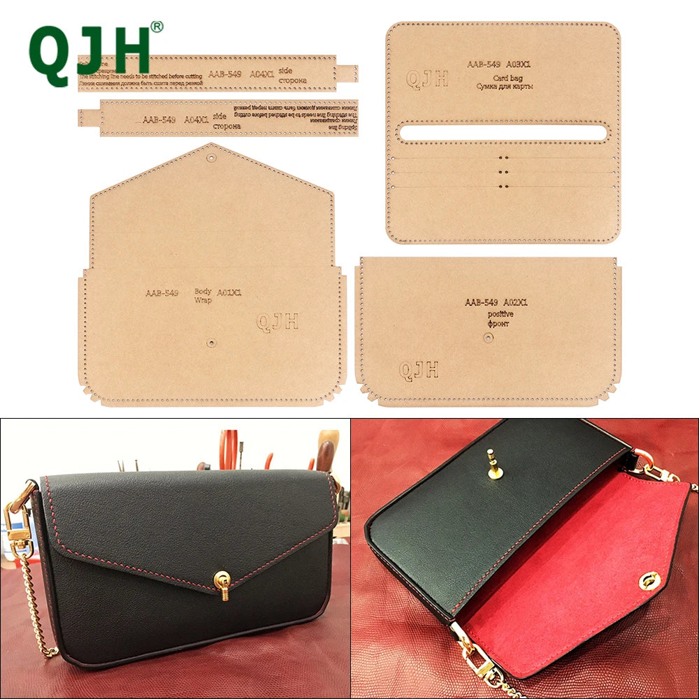 Large Capacity Purse/Storage Bag/Clutch Bag/Bucket Bag, Kraft Paper with Holes DIY Leather Handmade Craft Template, Special Gift