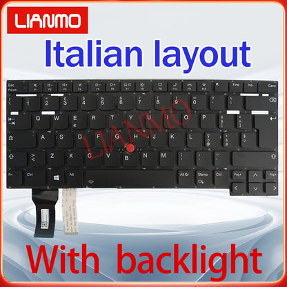 US Italian German French UK Portuguese Laptop For Lenovo Thinkpad T14s Gen2 P1 Gen4 X1 Extreme Hermit 4th 2021 Backlit  Keyboard