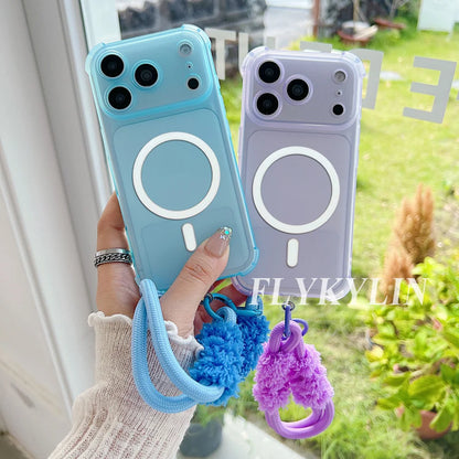 For Xiaomi 15T 14T 13T 12T Pro 12S 12X 14 Pro 17 Pro Max Magnetic Rechargeable Protective Case Equipped With Plush Hand Rope