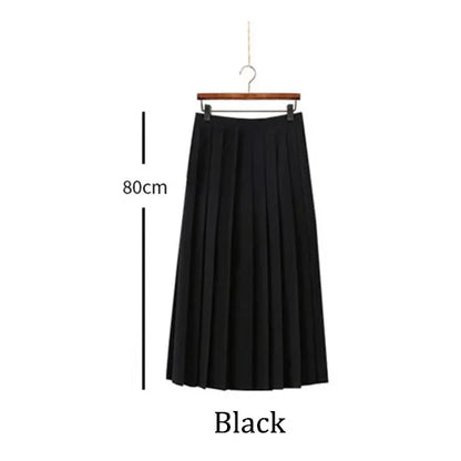 Black / Dark Blue Women Pleated Skirts Short Long Girl Women Summer High Waist Japanese JK Skirts Fashion Student Uniform Skirt
