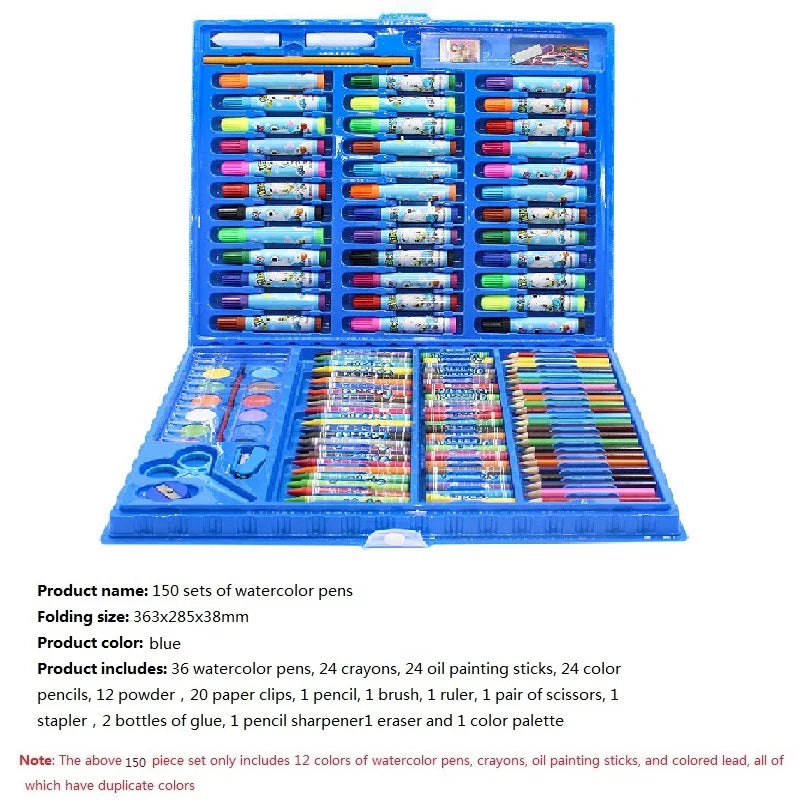 Children's Painting 색칠공부 Full Set Brushes Art Tools Gift Box Set Developing Children's Create Draw Interests  Art Supplies