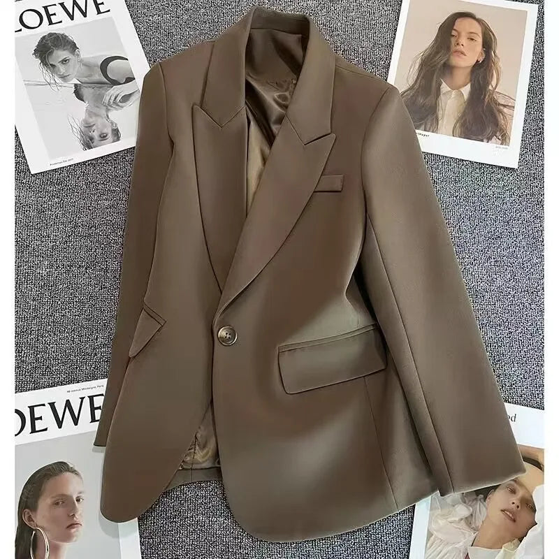 Women's Suits for Spring Autumn New Style One-button Fashion Versatile Suits Blazers