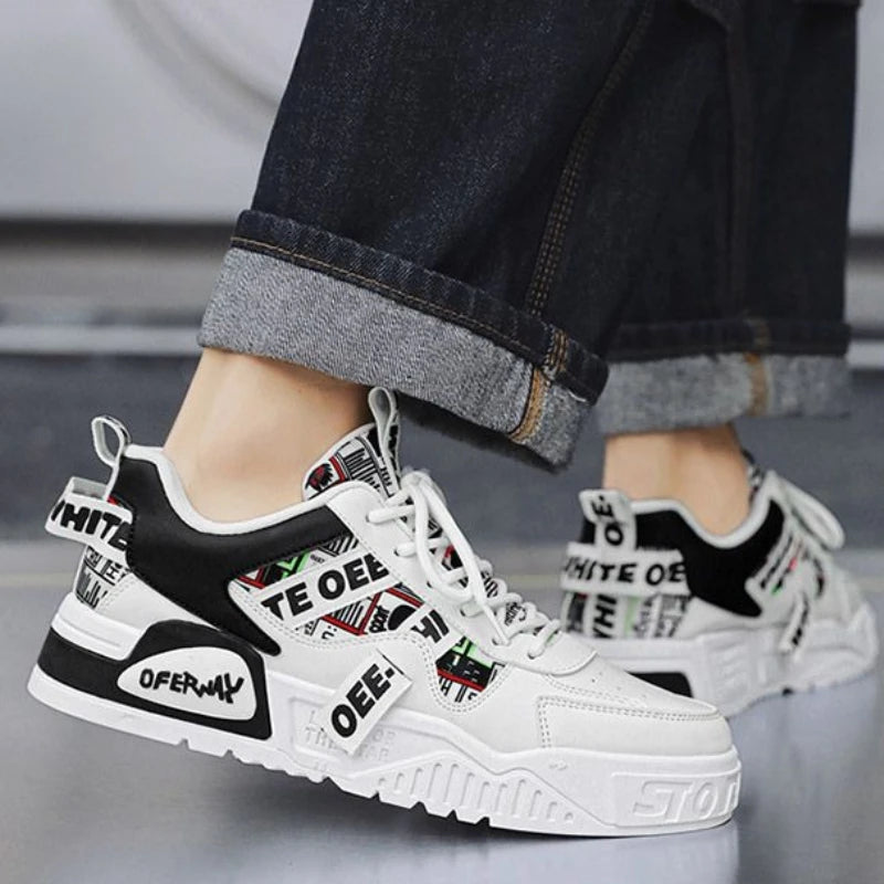 Casual Fashion Leather Sneakers New Skateboard Men Shoes Outdoor Running Sports Shoes Hiking Tennis Platform Luxury Footwear New