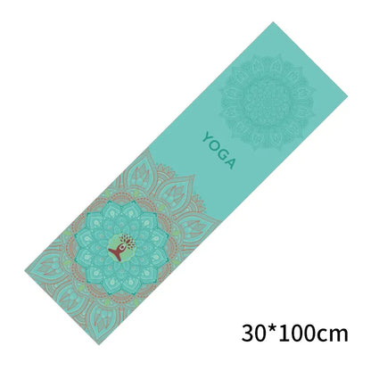 Yoga Cooling Sports Printed Towel 30*100cm Yoga Mat Cover Non-slip Gym Fitness Microfibre Travel Quick Drying Mat Pilates Gift