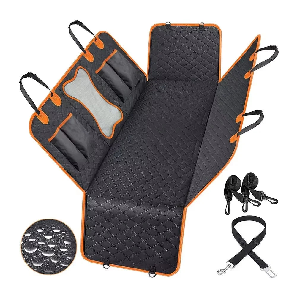 Universal Waterproof Pet Car Seat Cover, Dog Car Seat Cover for Back Seat with Mesh Window Double-Layer Thickening Anti-Dirty