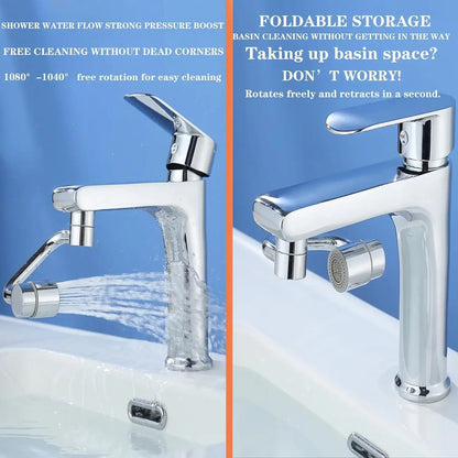 2/1Pcs 1080 Degree Swivel Stainless Steel Kitchen Faucet Extender Universal Dual Mode Bathroom Sink Accessories with Adapter