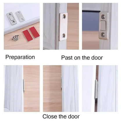 Magnetic Cabinet Catches Ultra Thin Door Strong Magnets Stopper Invisible Adhesive Drawer Magnet Lock for Kitchen Closet Closer