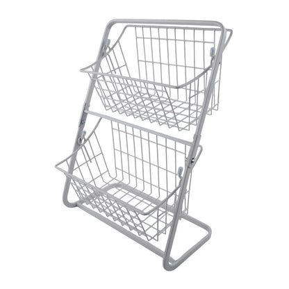 Kitchen Organizer 2 Tier Storage Rack Easy To Clean Material Maximized Countertop Space For Pantry Organization