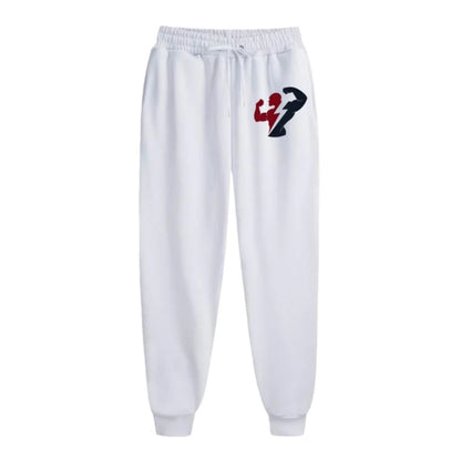 Athletic Performance Men's 100% Cotton Gym Long Pants Elastic Waist Drawstring Sweat-Absorbing Comfortable Trousers
