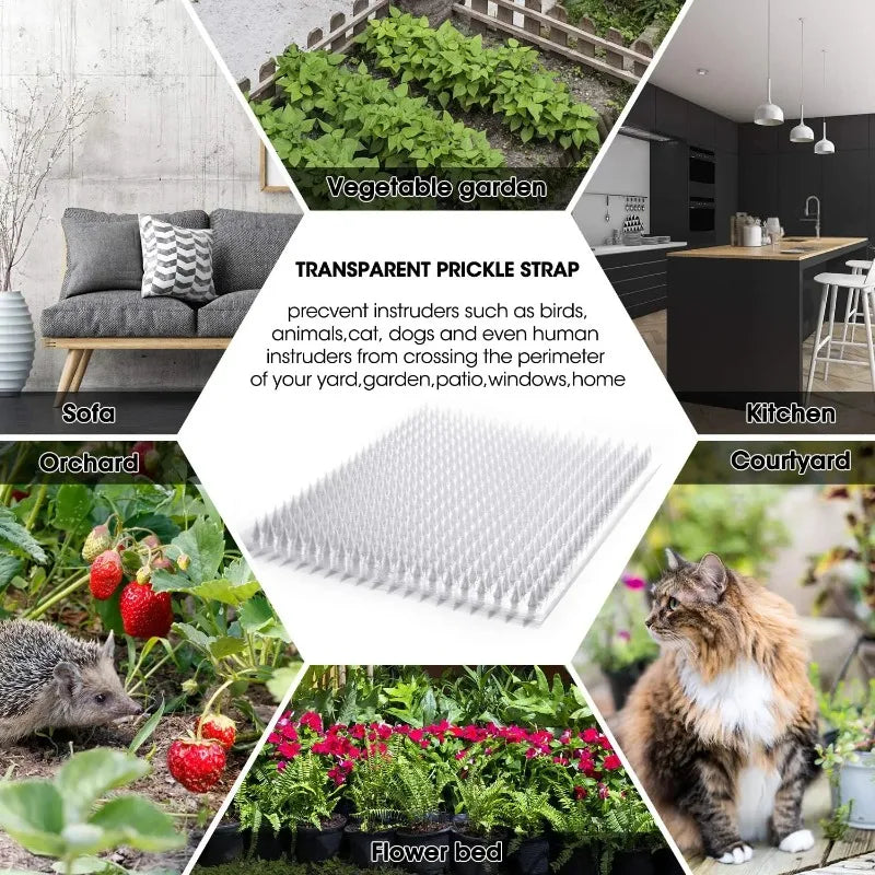 Pet Supplies Prevent Cats Dogs From Digging Holes Climbing Mats Spikes Repeller Plastic Repellent Plastic Bird PVC Transparent