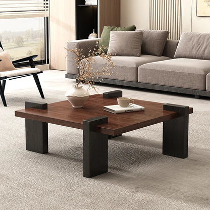 Wooden Rectangular Coffee Table Dinning Occasional Nordic Coffee Table Luxury Abstract Center Mesinha Para Sala Modern Furniture