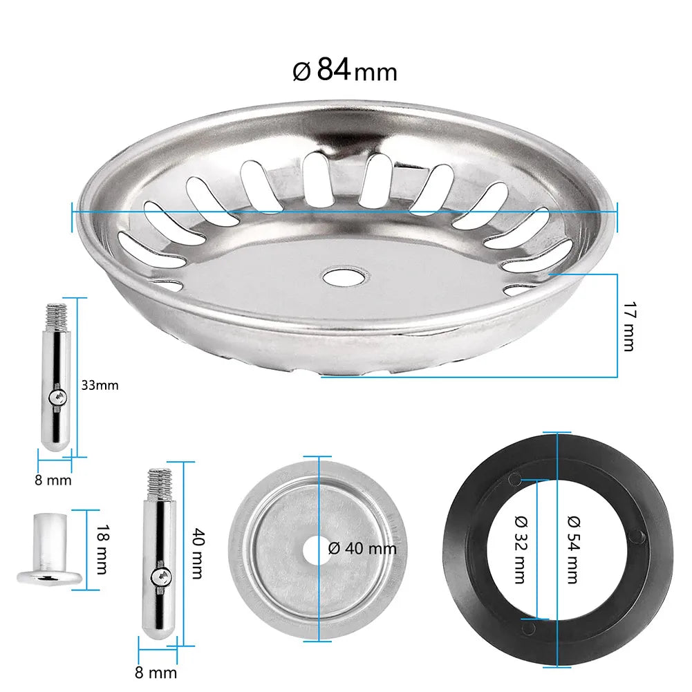 Premium Kitchen Sink Strainer Stainless Steel 80/82/84mm Bathroom/kitchen Sinks /basins Along With Bath Tubs Waste Plug Filter