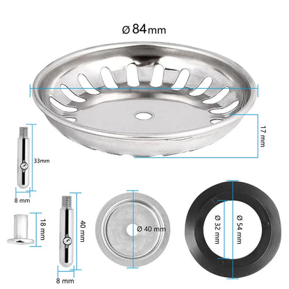 Premium Kitchen Sink Strainer Stainless Steel 80/82/84mm Bathroom/kitchen Sinks /basins Along With Bath Tubs Waste Plug Filter