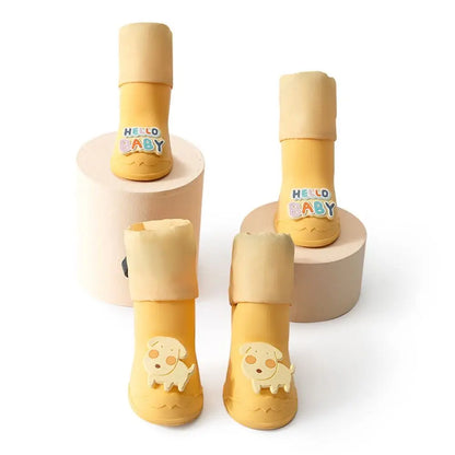 4Pcs/Set Pet Silicone Rain Boot Cartoon Cute Pet Rain Boot Waterproof Dog Shoe Foot Cover Outdoor Pet Paw Protector Pet Supplies