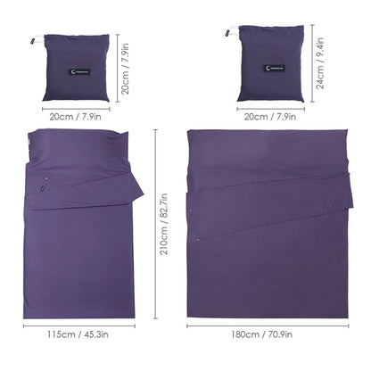 Outdoor Sleeping bag liner for travel Lightweight Sleeping Bag Liner Sleeping Sack Outdoor Camping Hotel Travel Sheet