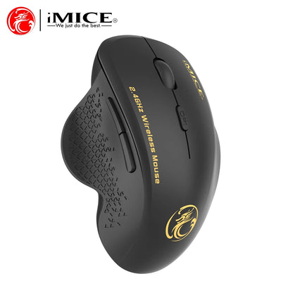 Imice Wireless Mouse with 2.4GHz USB Receiver 1600DPI Mouse for Computer Laptop Tablet PC Macbook Ergonomic Gaming Mouse Gamer