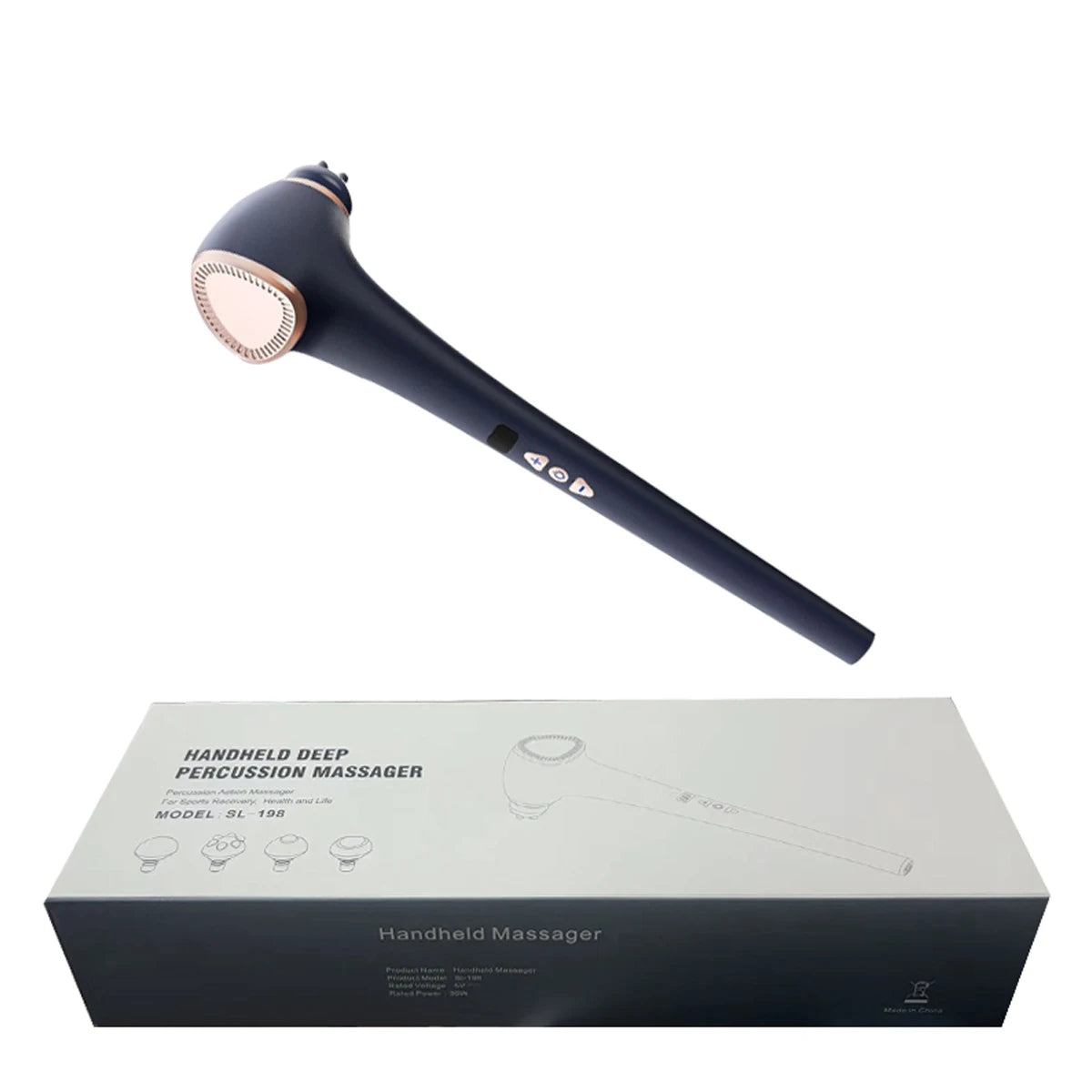 Handheld back massager, suitable for shoulder, foot, leg, calf, and body massagers, rechargeable, electric massager, men's and w