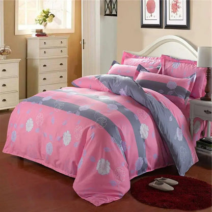 Soft Duvet Cover Polyester Flower Printed Double Comforter Bedding Quilt Cover for Queen/King Couple Single Bed Capa De Edredon