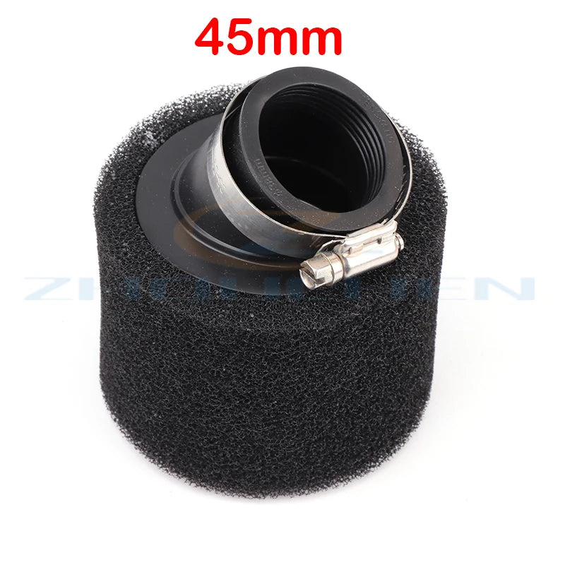 45mm Angled Foam Air Filter For 150cc 160cc 200cc 250cc CRF50 CRF70 CRF110 KLX BBR TTR Pit Dirt Bike ATV Quad Motorcycle