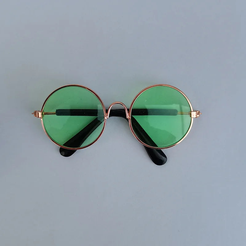 Lovely Vintage Round Cat Sunglasses Reflection Eye Wear Glasses For Small Dog Cat Pet Photos Pet Products Props Accessories