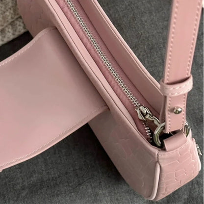 Y2k Fashion Women's Handbags Stars Pattern Cool Girls Underarm Bag Fashion Canvas Female Small Shoulder Bags Chain Tote Purses