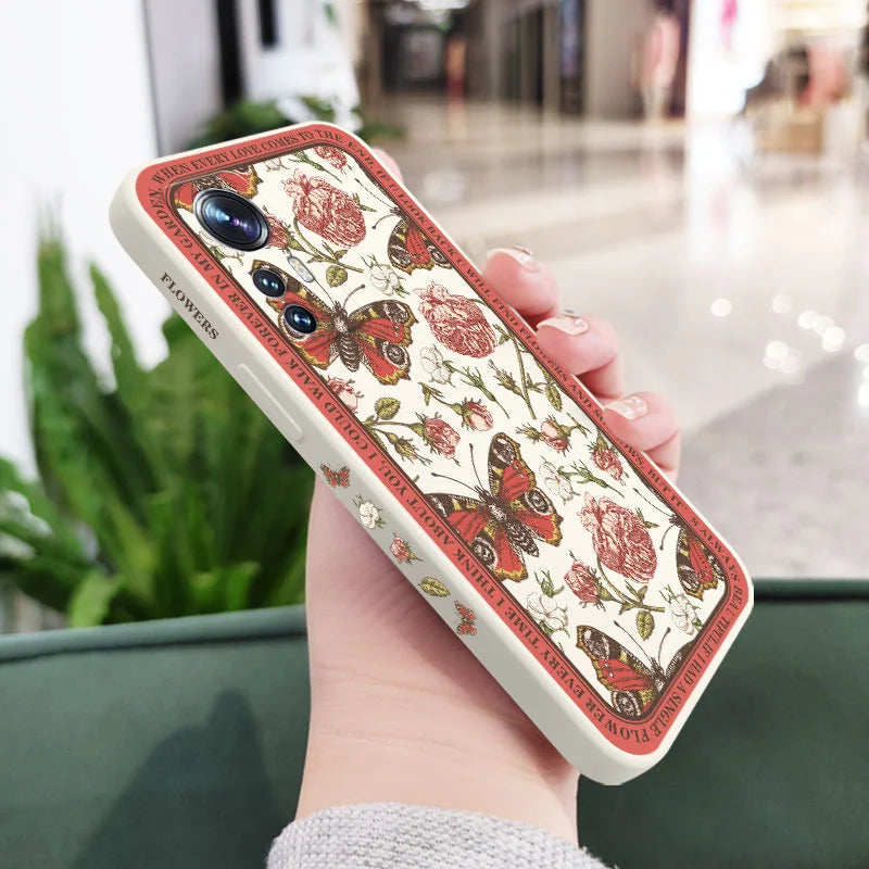 Classicism Flower Phone Case For Xiaomi Mi 17 15T 14T 14 13 13T 12 12T 11 Ultra lite 10 10S 11T 10T 9T Pro Lite Poco F5 5G Pro